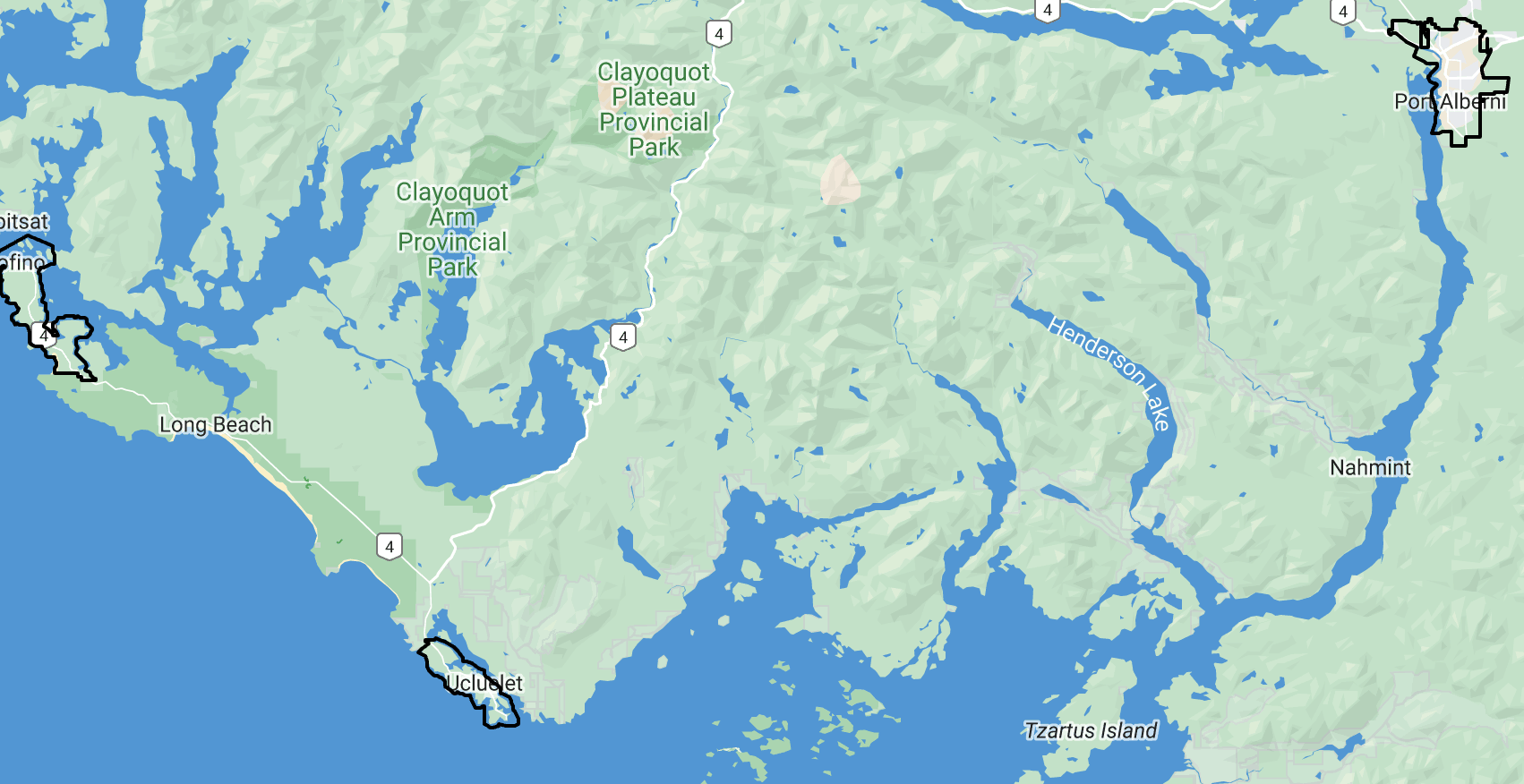 Port Alberni - West Coast map