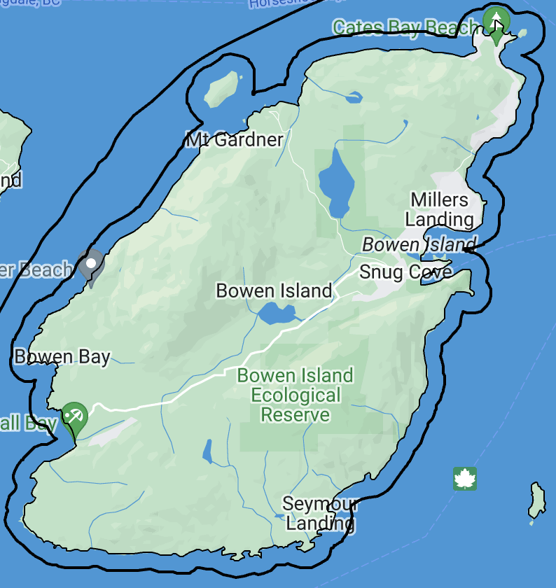 Bowen Island map