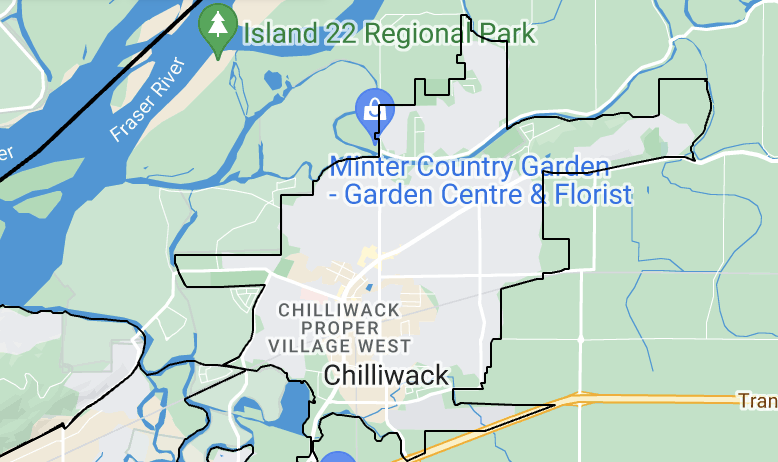 Chilliwack map