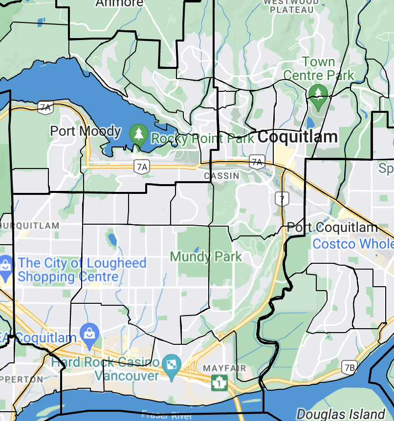 Coquitlam map