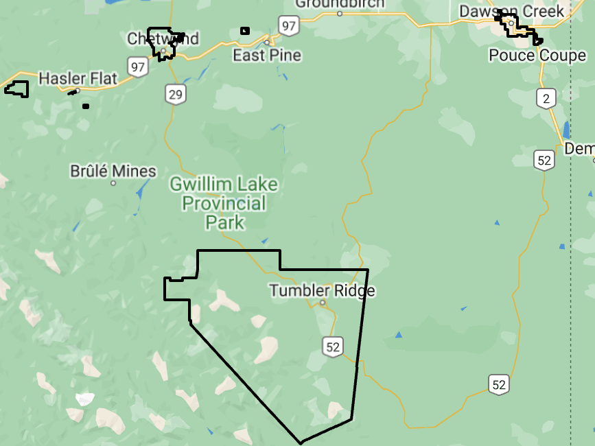 Dawson Creek map