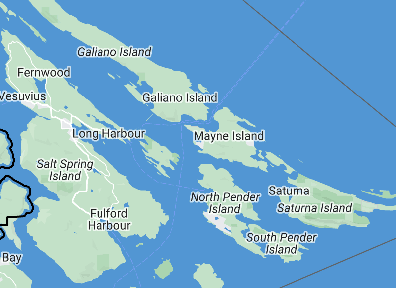 Gulf Islands map