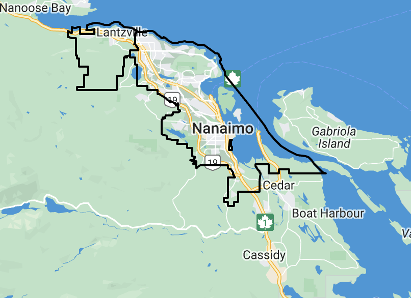 Nanaimo map