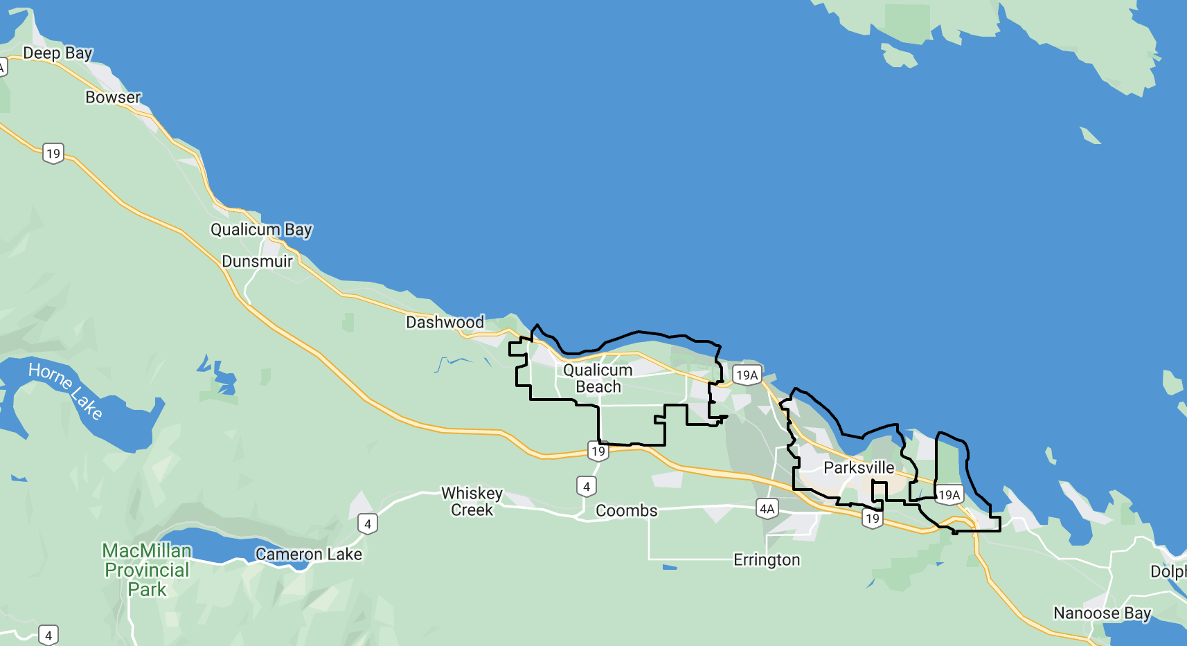 Parksville - Qualicum Beach map