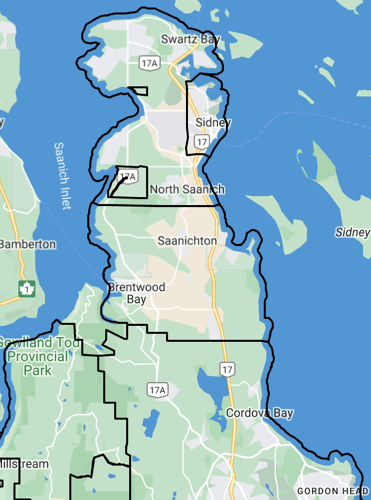 Saanich map