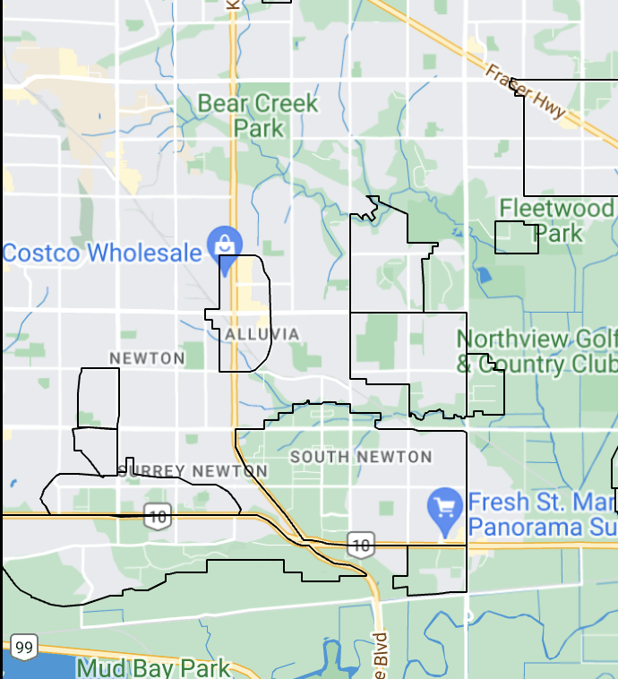 Surrey Central map