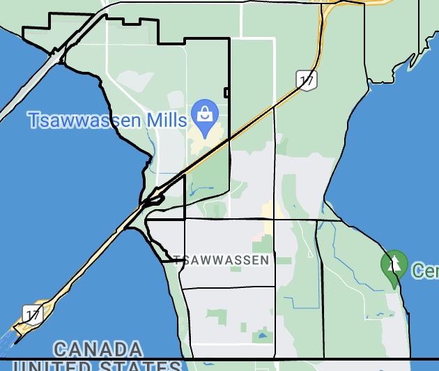 Tsawwassen & Area map