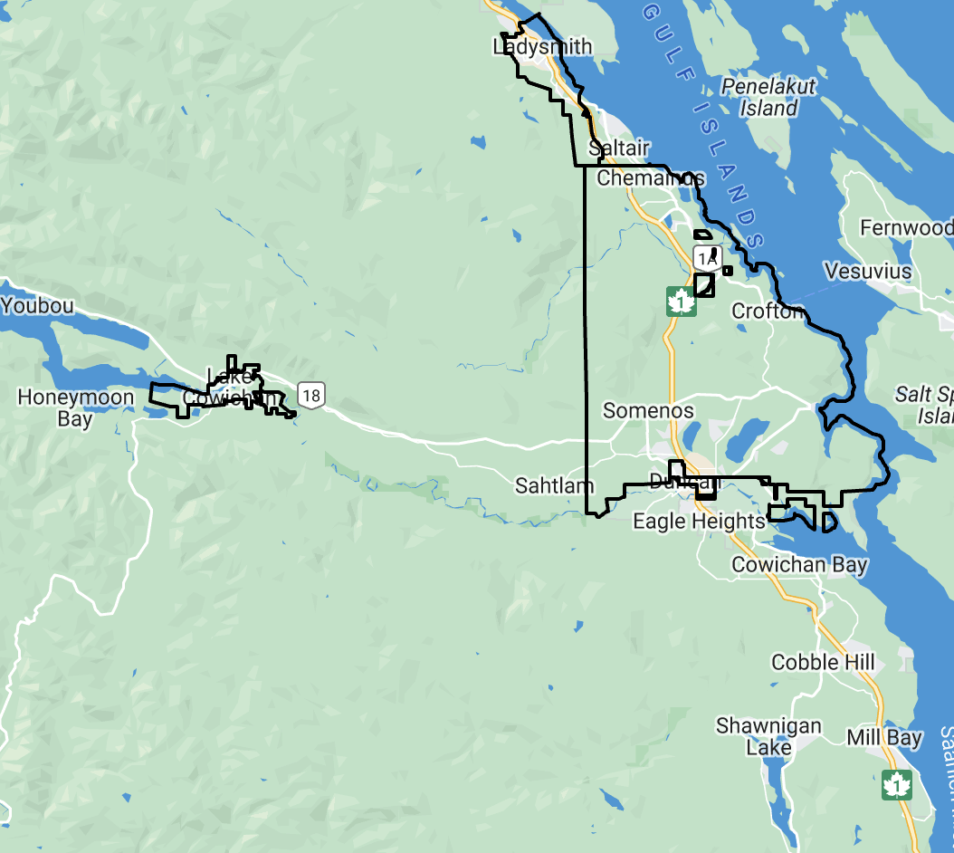 Cowichan Valley map